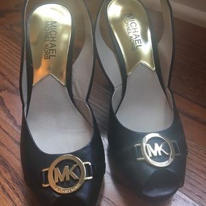 Michael Kors Rochelle Peep Toe Sling Back Wedge